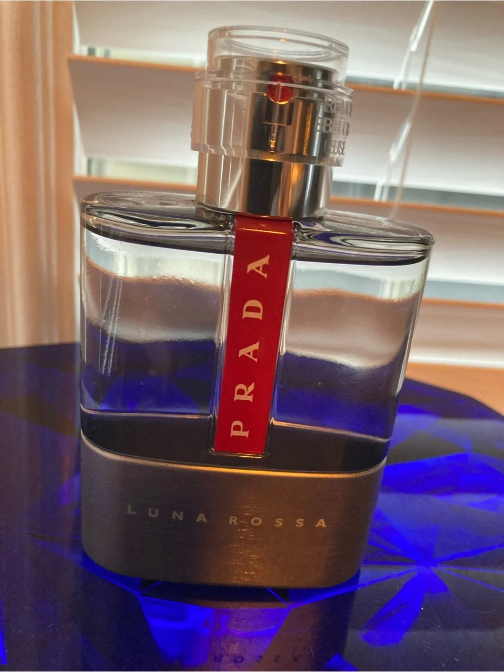 Prada Linea Rossa Luna Rossa Men - Clear Glass Red and Silver (sprayed 3 times) - Picture 1 of 4